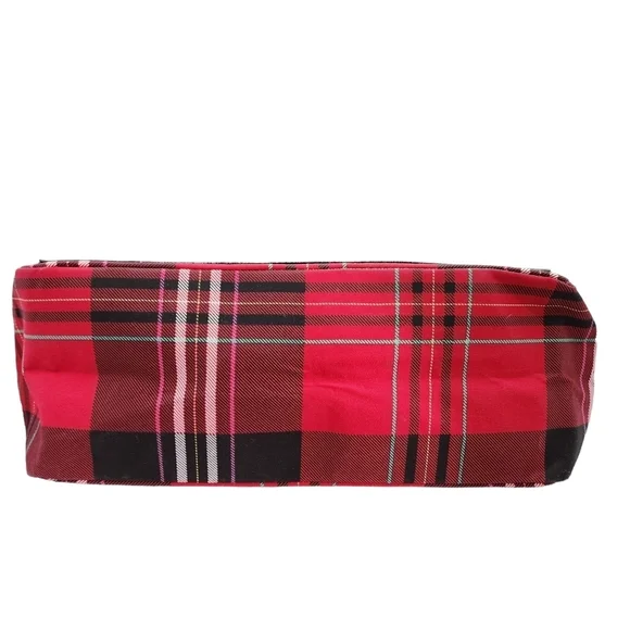 Victoria's Secret Women's Holiday Plaid Floral Tote Bag Hand Bag - Picture 8 of 11